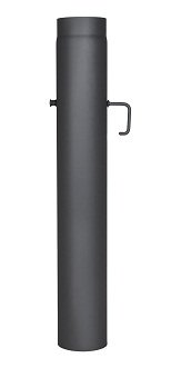 картинка Труба 1 м с шибером черный d180 2 мм КПД