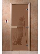 картинка Дверь  "Рим бронза матовая" для бани и сауны