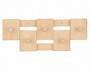картинка Вешалка комбинированная 5 креплений ВК-5 для бани и сауны